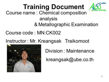SERMASCH LTD. Course code : MN:CK002