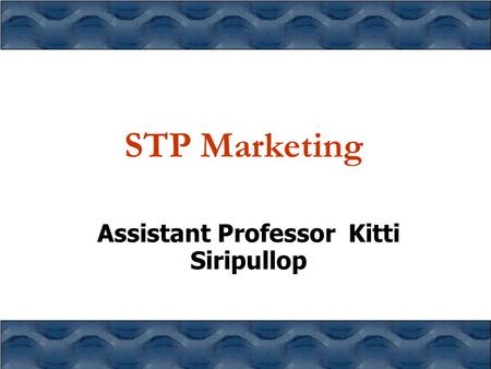 Assistant Professor Kitti Siripullop