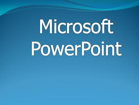 Microsoft PowerPoint.