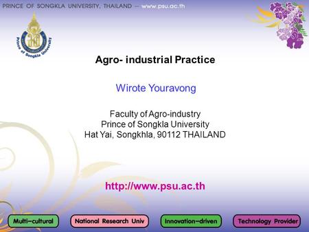 Agro- industrial Practice