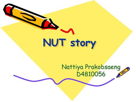 NUT story Nattiya Prakobsaeng D4810056.