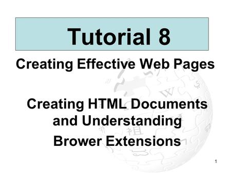 Creating Effective Web Pages
