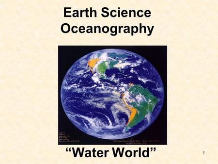 Earth Science Oceanography