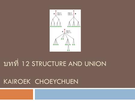 บทที่ 12 Structure and union Kairoek choeychuen