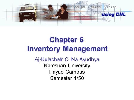 Chapter 6 Inventory Management