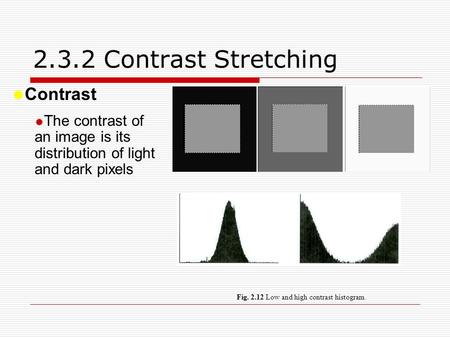2.3.2 Contrast Stretching Contrast