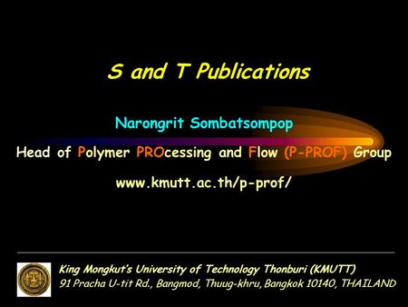 S and T Publications Narongrit Sombatsompop