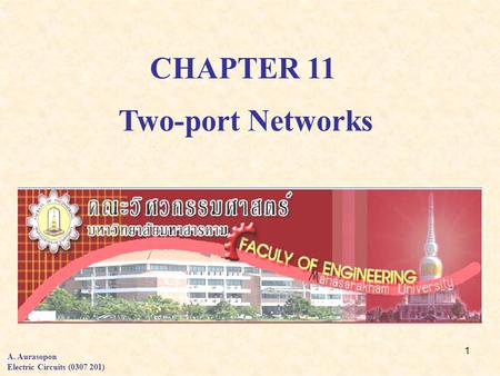 CHAPTER 11 Two-port Networks