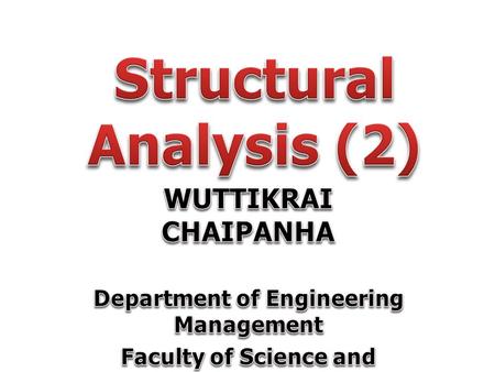Structural Analysis (2)