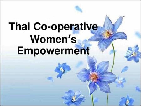 Thai Co-operative Women’s Empowerment