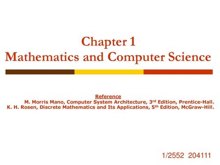 Chapter 1 Mathematics and Computer Science