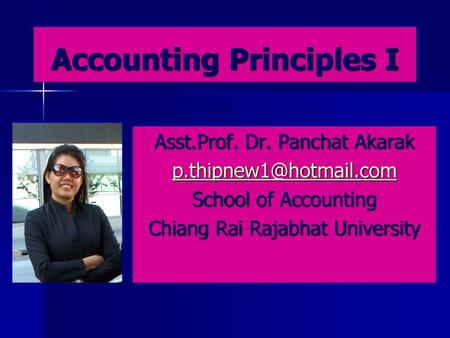 Accounting Principles I