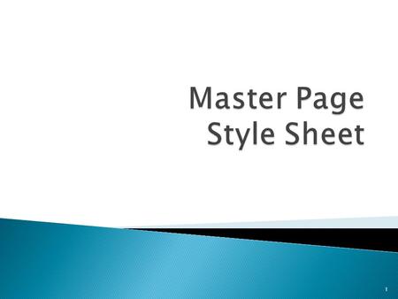 Master Page Style Sheet