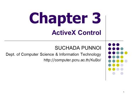 Chapter 3 ActiveX Control
