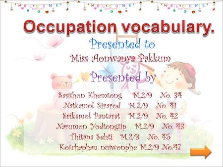 Occupation vocabulary.