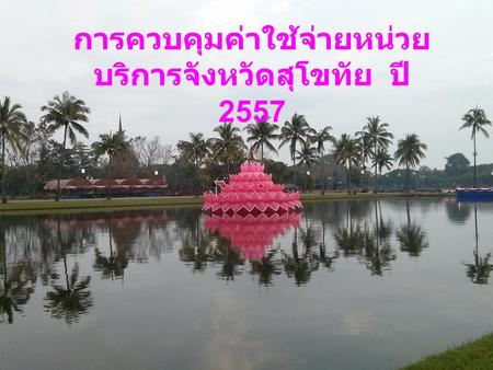 การควบคุมค่าใช้จ่ายหน่วยบริการจังหวัดสุโขทัย ปี 2557