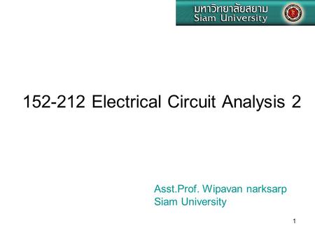 Electrical Circuit Analysis 2