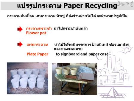 แปรรูปกระดาษ Paper Recycling