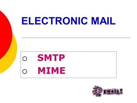 ELECTRONIC MAIL SMTP MIME.