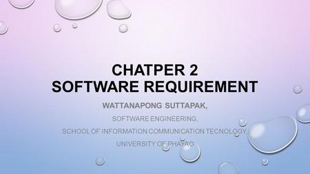 chatper 2 Software Requirement