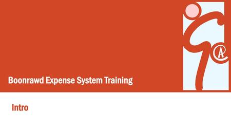 Boonrawd Expense System Training