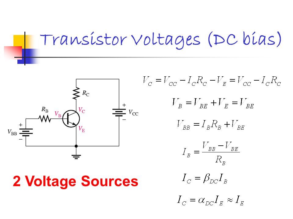 Transistor Voltages (DC bias)