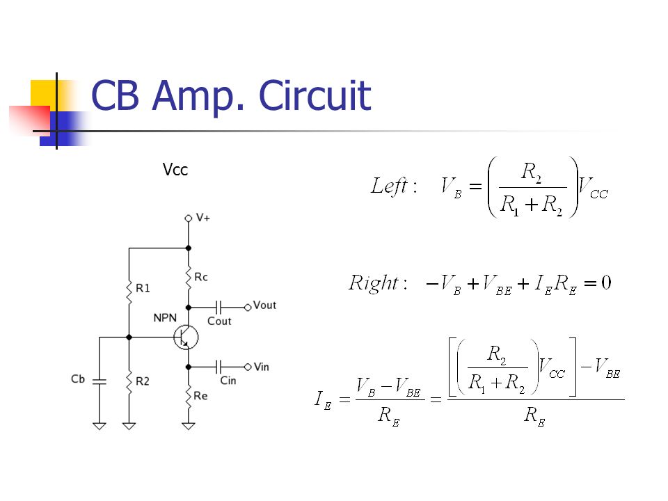 CB Amp. Circuit Vcc