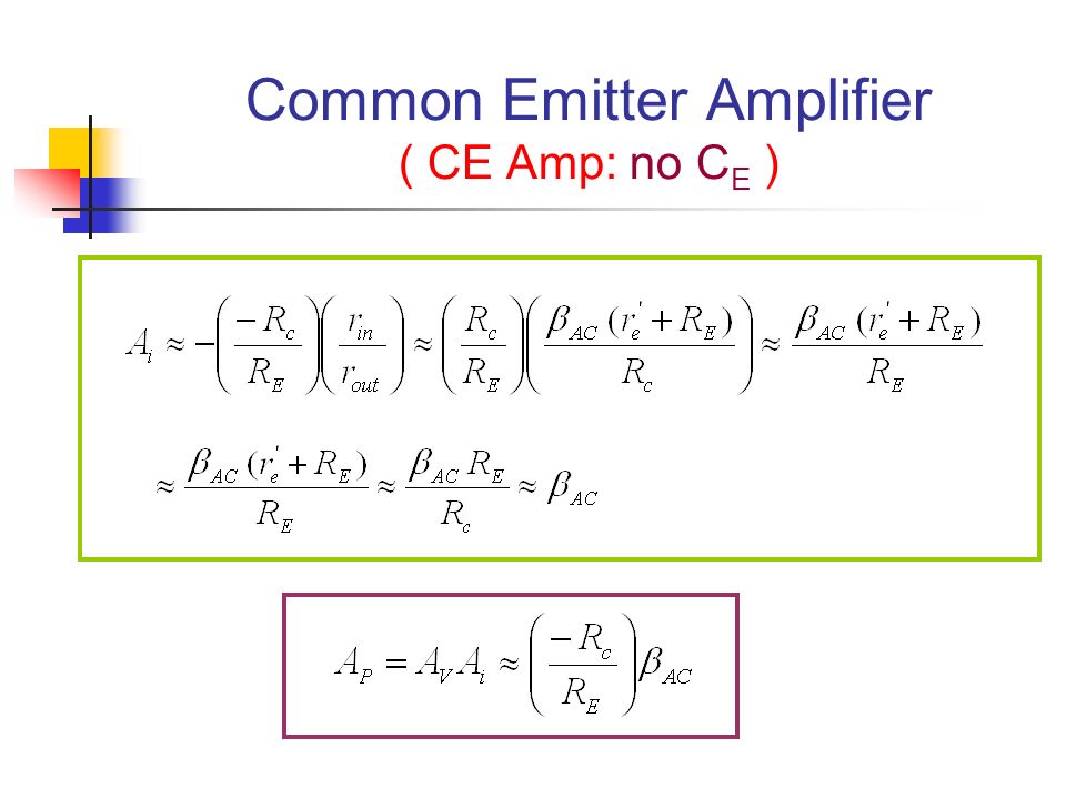 Common Emitter Amplifier ( CE Amp: no CE )