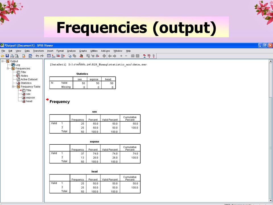 Frequencies (output)