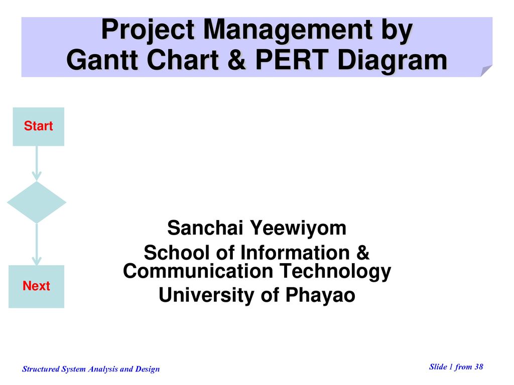 Project Management by Gantt Chart & PERT Diagram