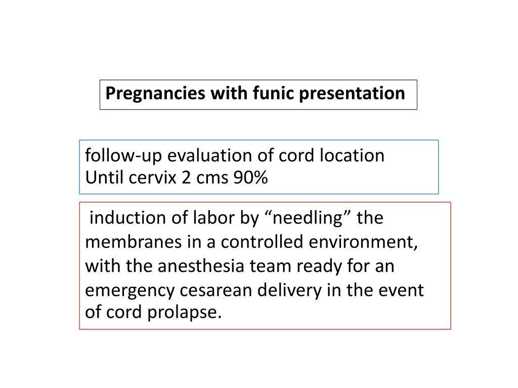 Pregnancies with funic presentation