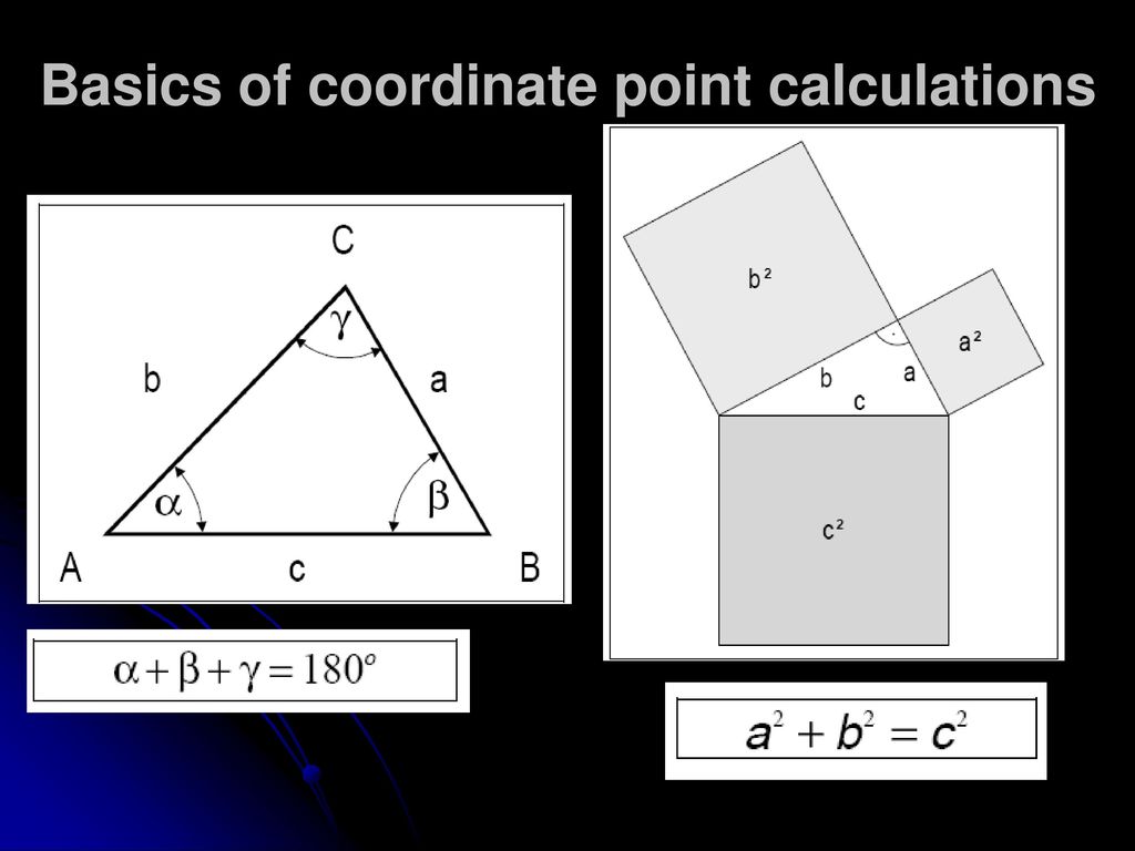Basics of coordinate point calculations