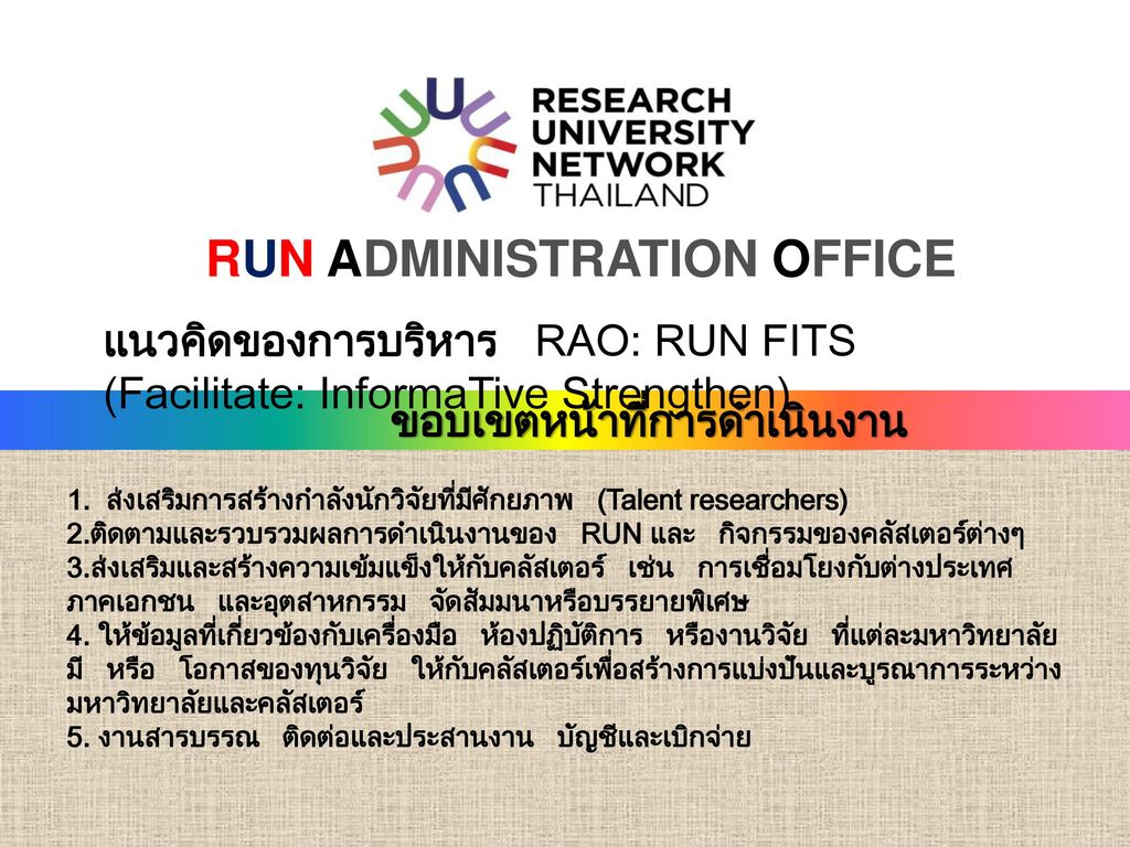RUN ADMINISTRATION OFFICE