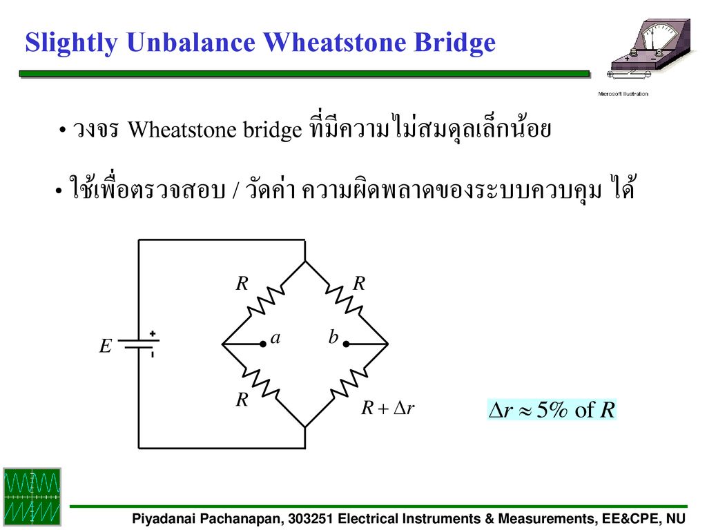 Slightly Unbalance Wheatstone Bridge