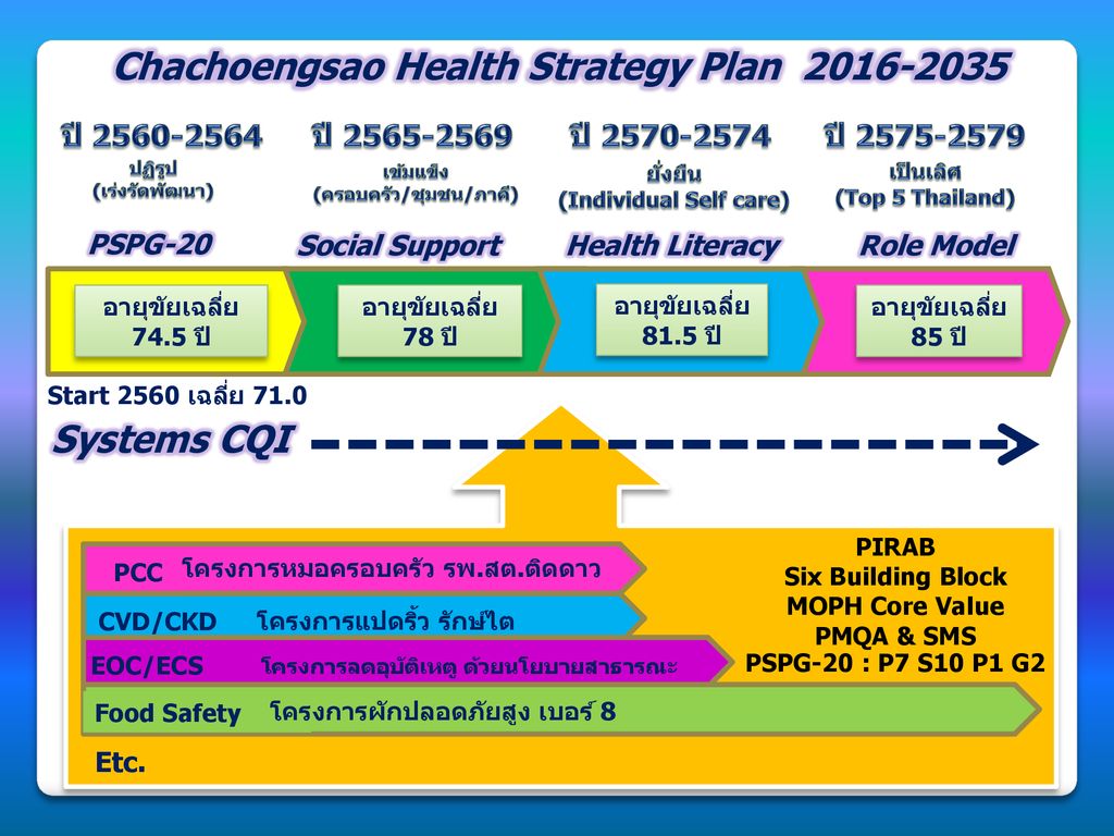 Chachoengsao Health Strategy Plan