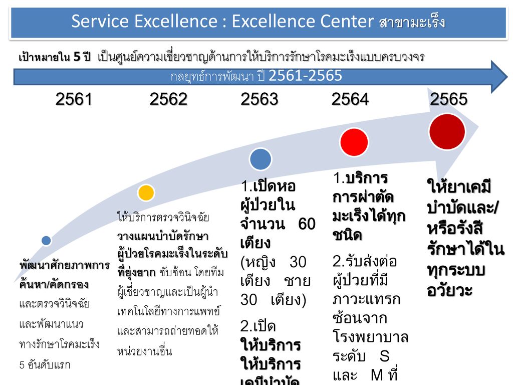 Service Excellence : Excellence Center สาขามะเร็ง