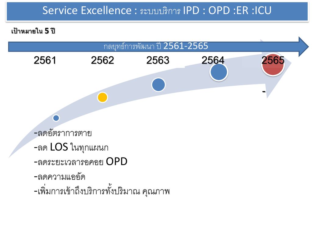 Service Excellence : ระบบบริการ IPD : OPD :ER :ICU