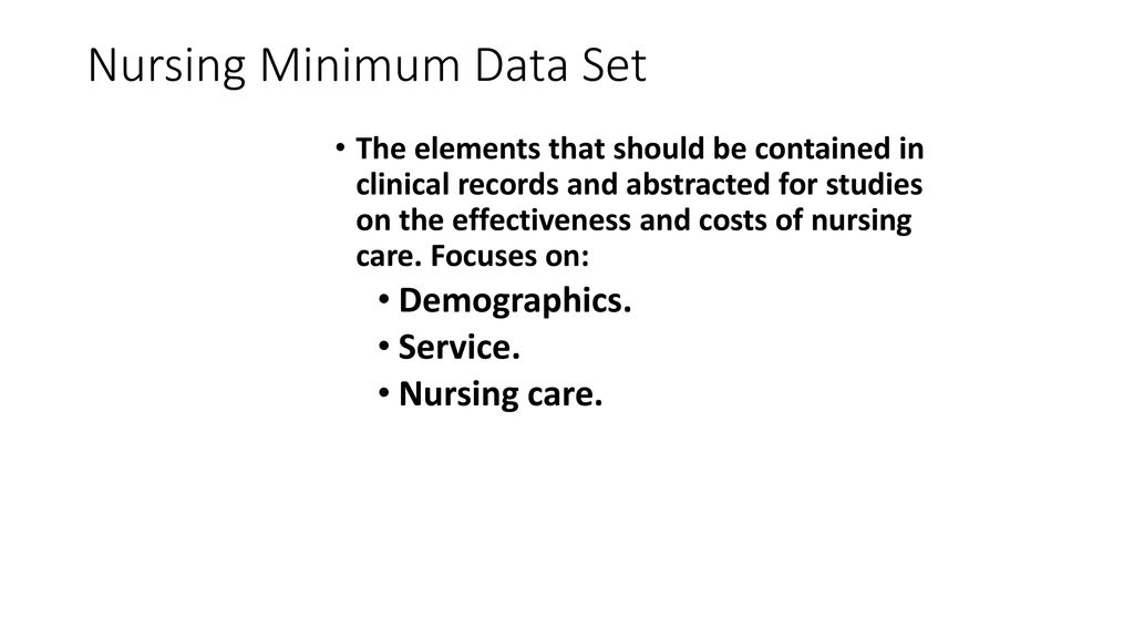 Nursing Minimum Data Set