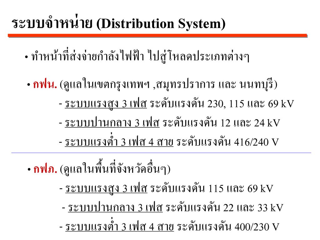 ระบบจำหน่าย (Distribution System)