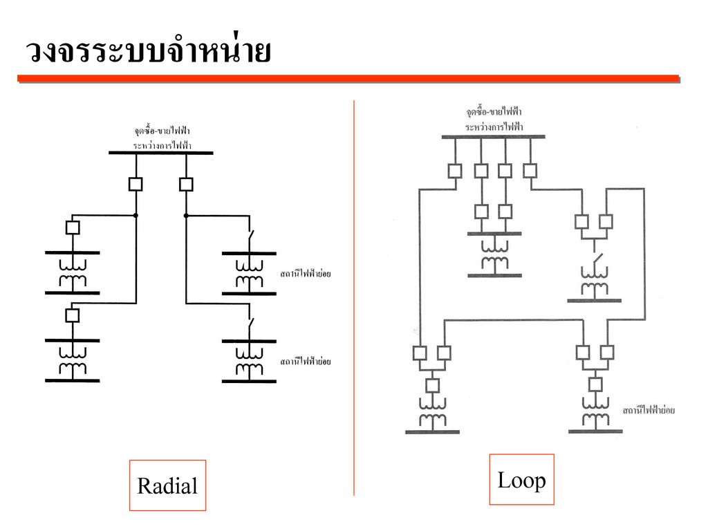 วงจรระบบจำหน่าย Loop Radial
