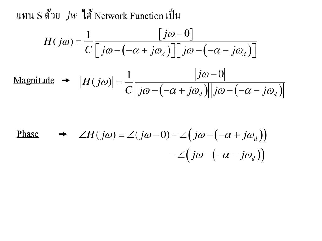 แทน S ด้วย ได้ Network Function เป็น