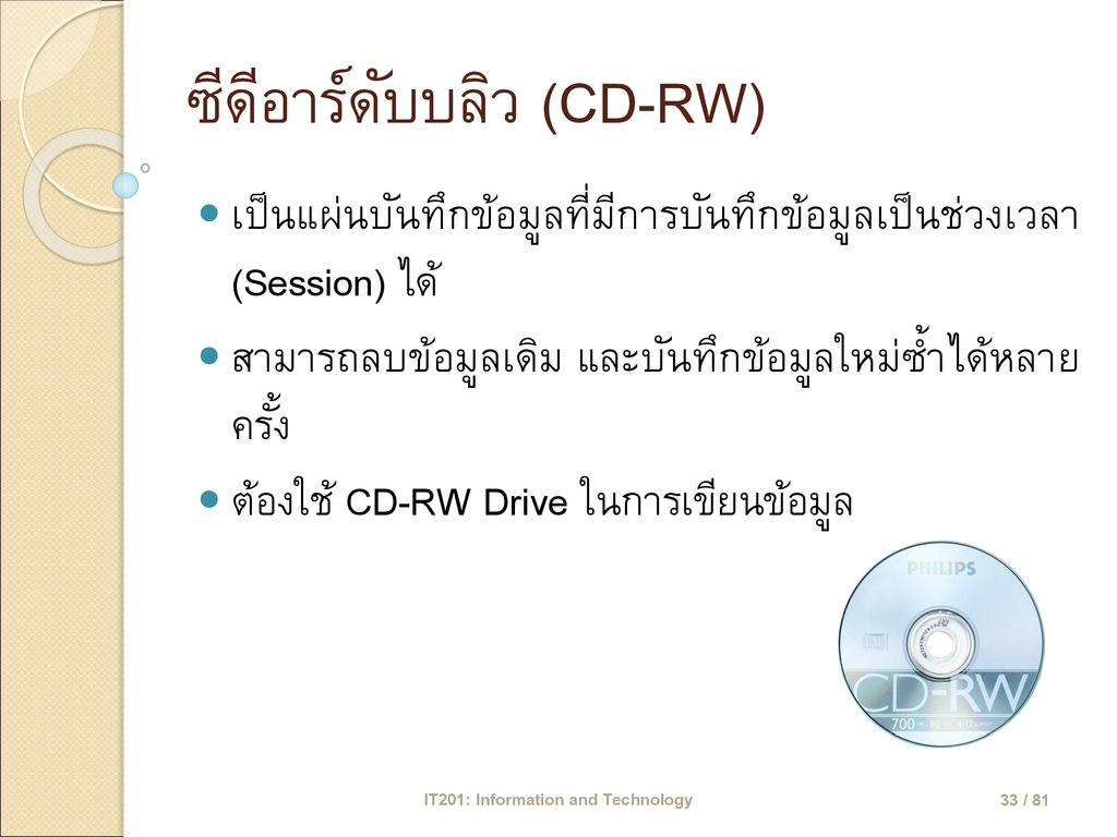 ซีดีอาร์ดับบลิว (CD-RW)