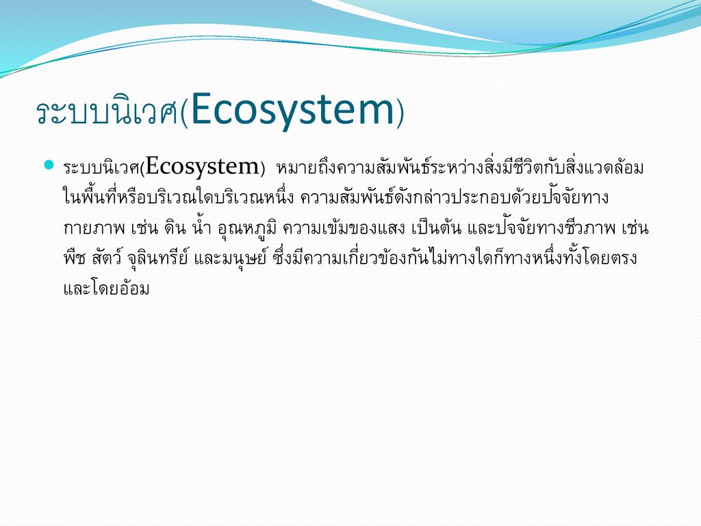 ระบบนิเวศ(Ecosystem)