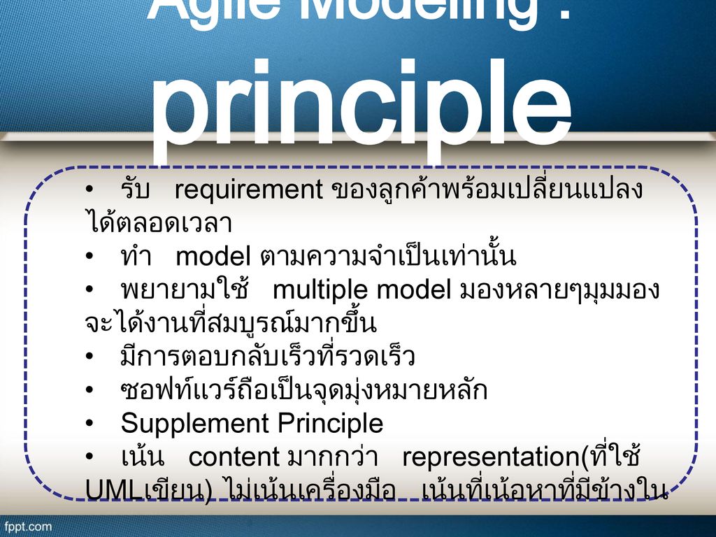 Agile Modeling : principle
