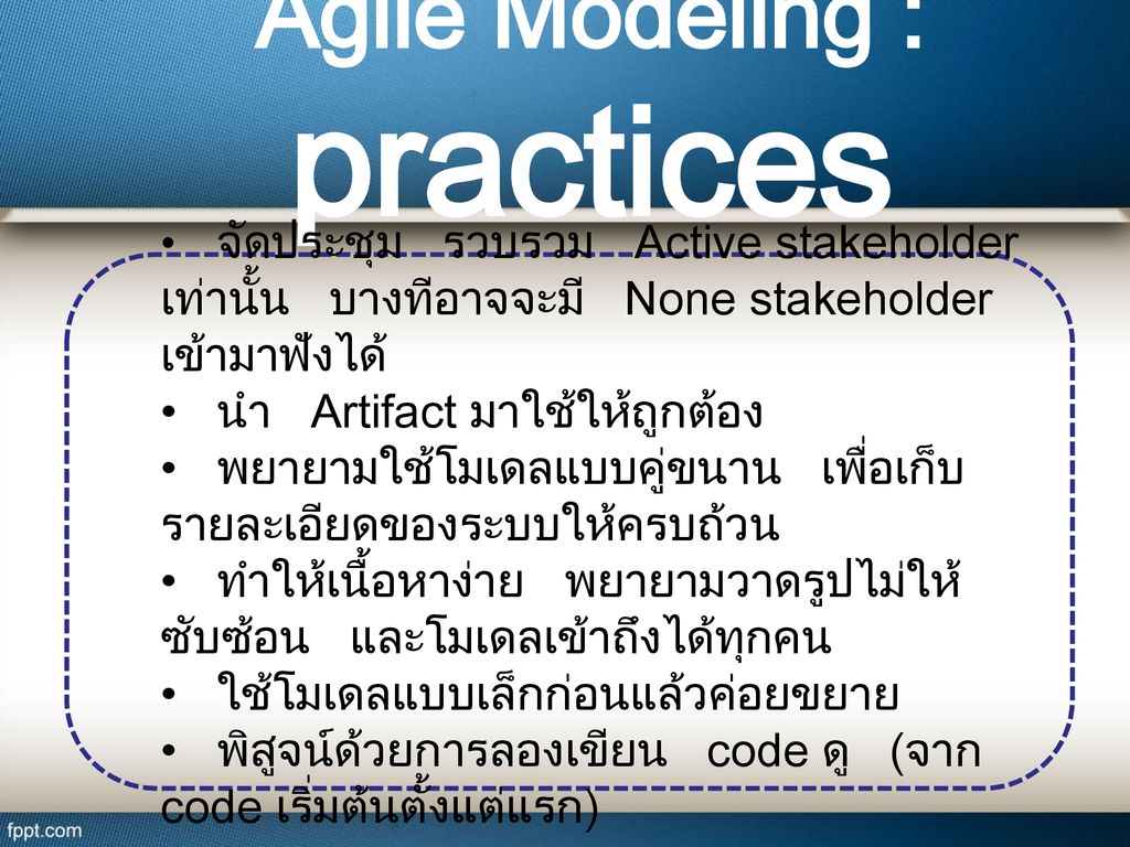 Agile Modeling : practices