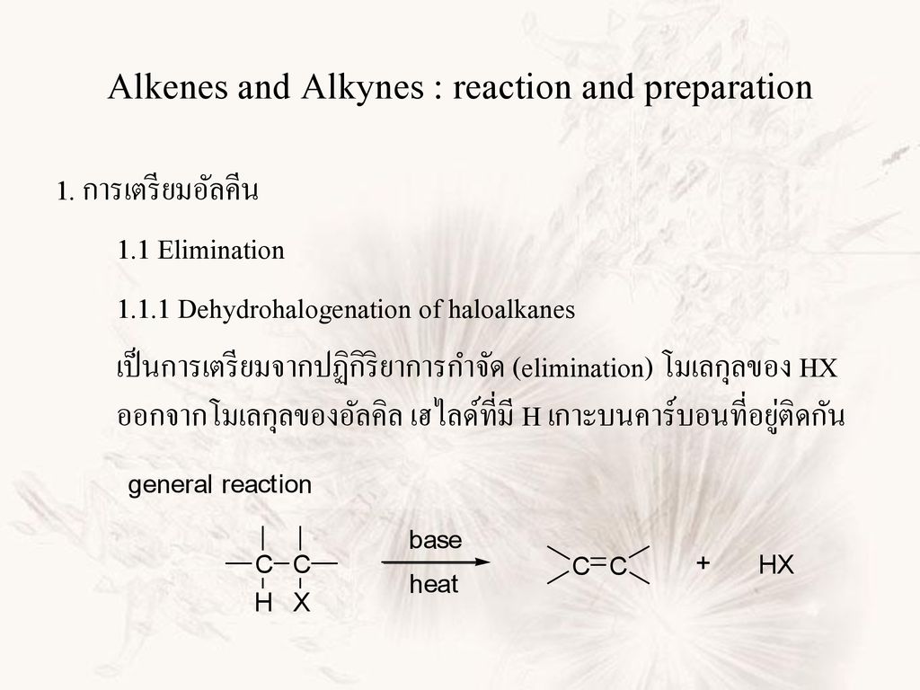 Alkenes and Alkynes : reaction and preparation
