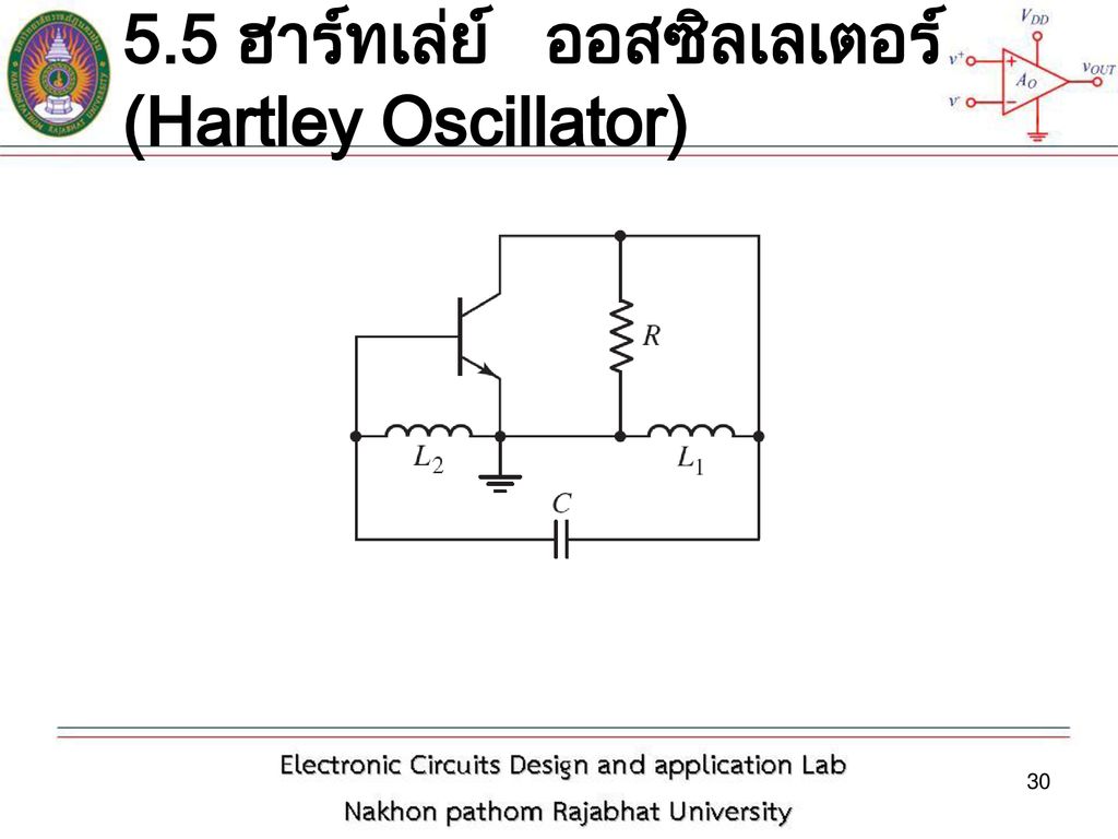 5.5 ฮาร์ทเล่ย์ ออสซิลเลเตอร์ (Hartley Oscillator)