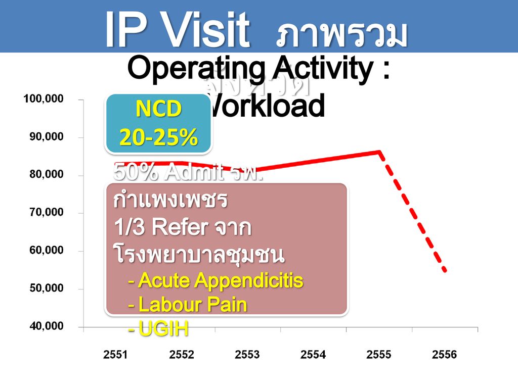 IP Visit ภาพรวมจังหวัด Operating Activity : Workload