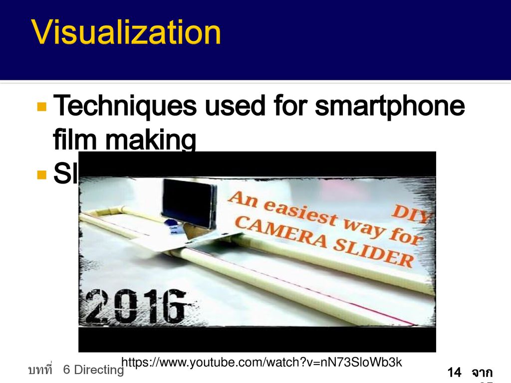 Visualization Techniques used for smartphone film making Slider DIY