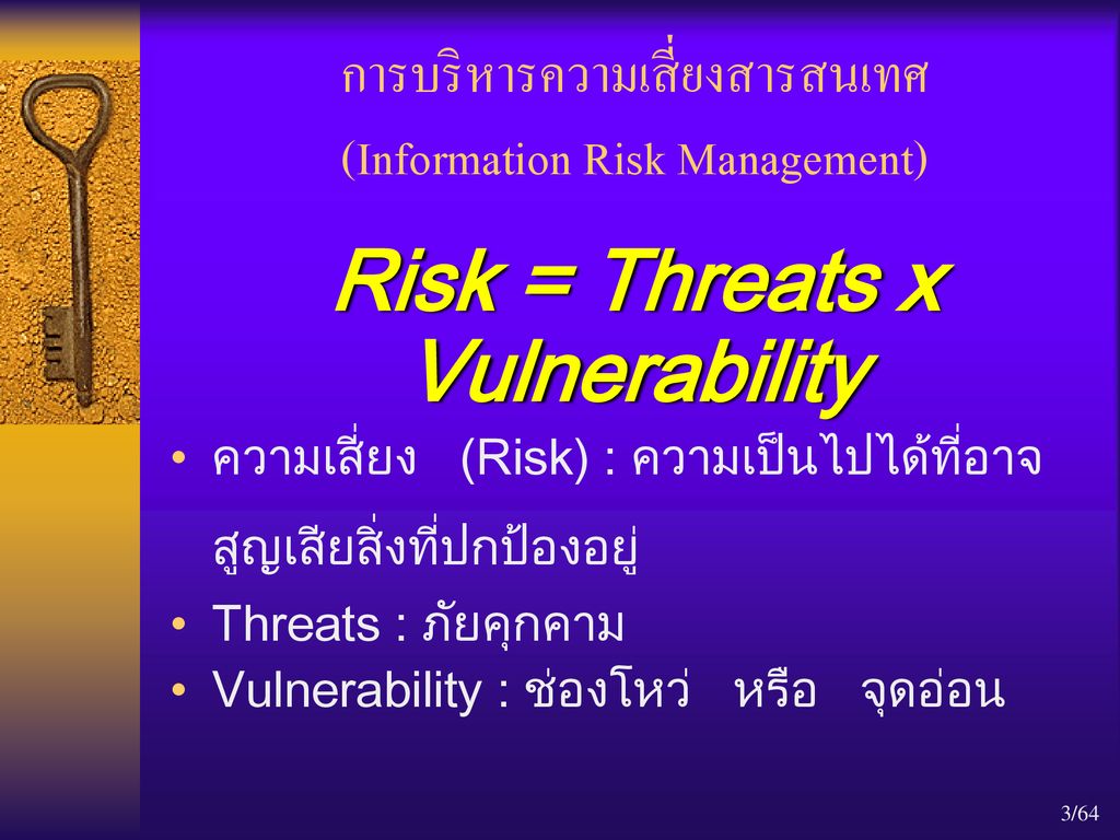 การบริหารความเสี่ยงสารสนเทศ (Information Risk Management)